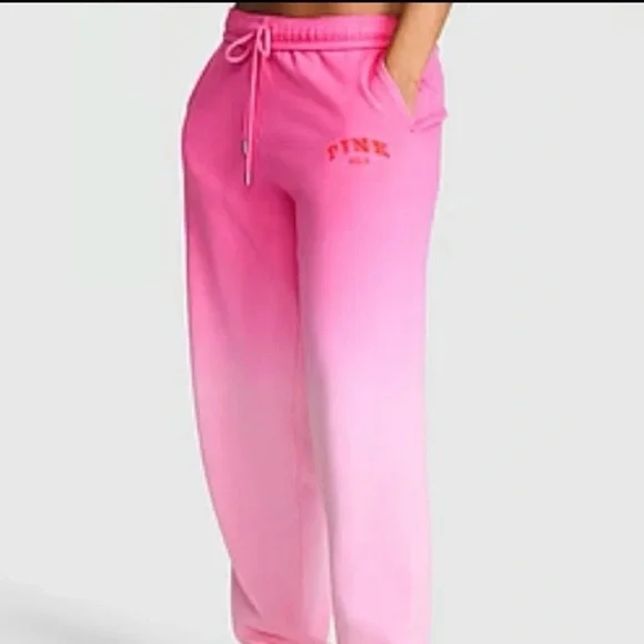 Victoria’s Secret PINK Lollipop XS Dip-Dye Campus Tee & Matching SM Sweatpants - Picture 4 of 7